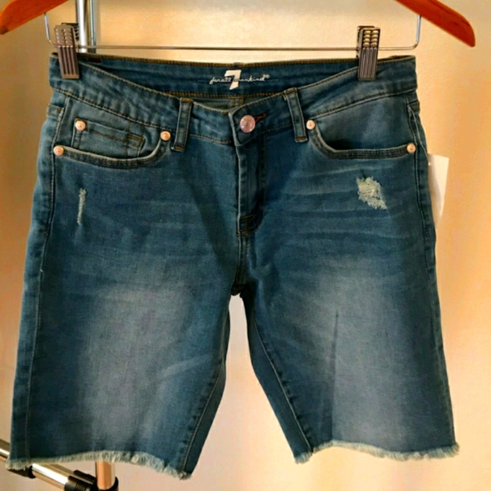 💛 7 FAM Jean Shorts girls sz 12 & 14